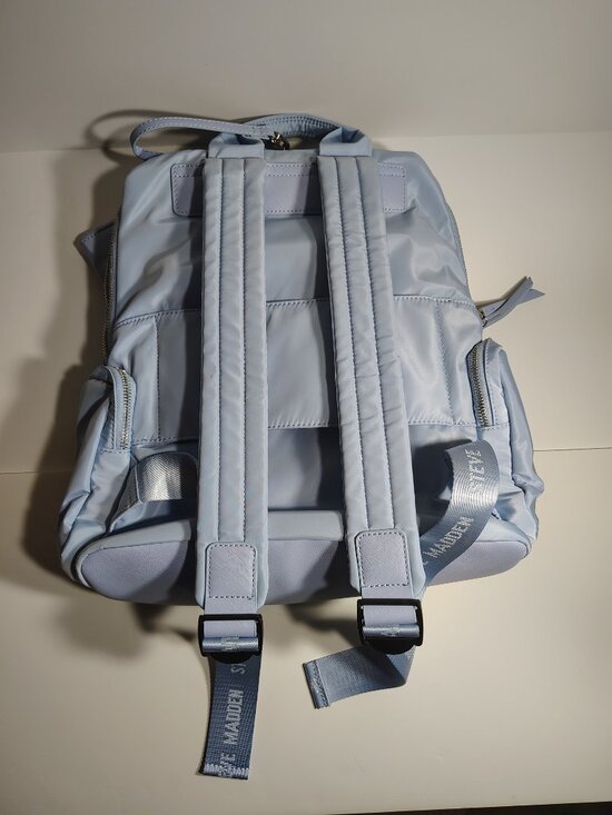 Steve Madden Backpack Diaper Bag Powder Blue Nylon Bhayve Preppy Travel School main image 10